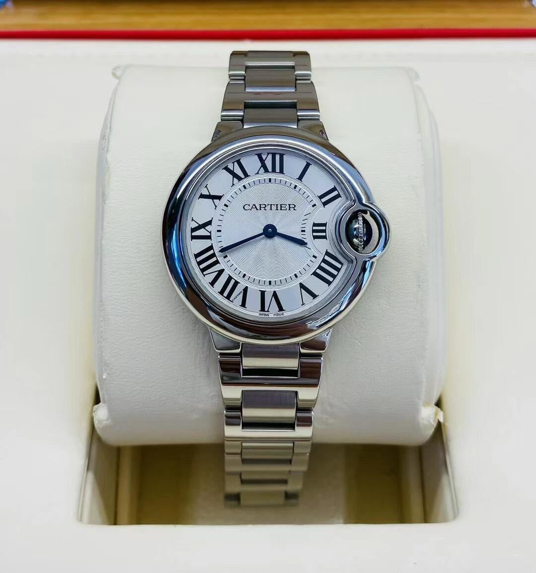 Cartier femmes ballon silver boite simple
