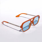 Lunettes orange bleu
