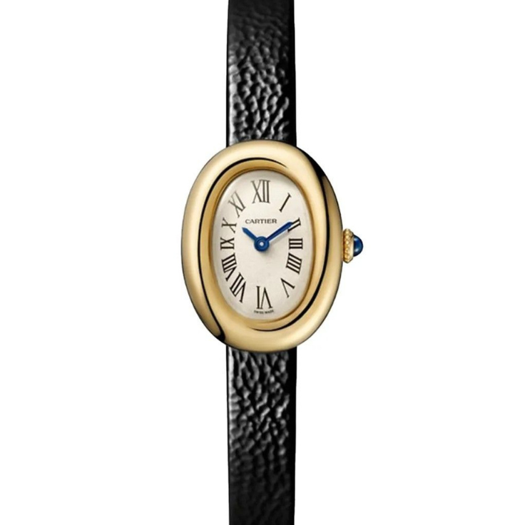 Cartier femmes oval cuir tableau blanc boite simple