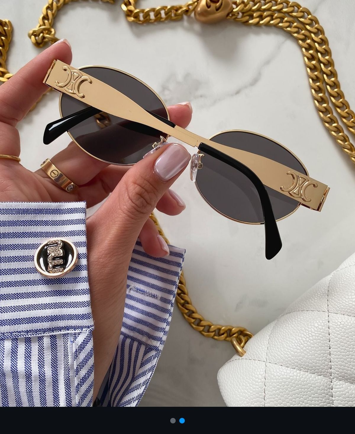 Celine gold noir