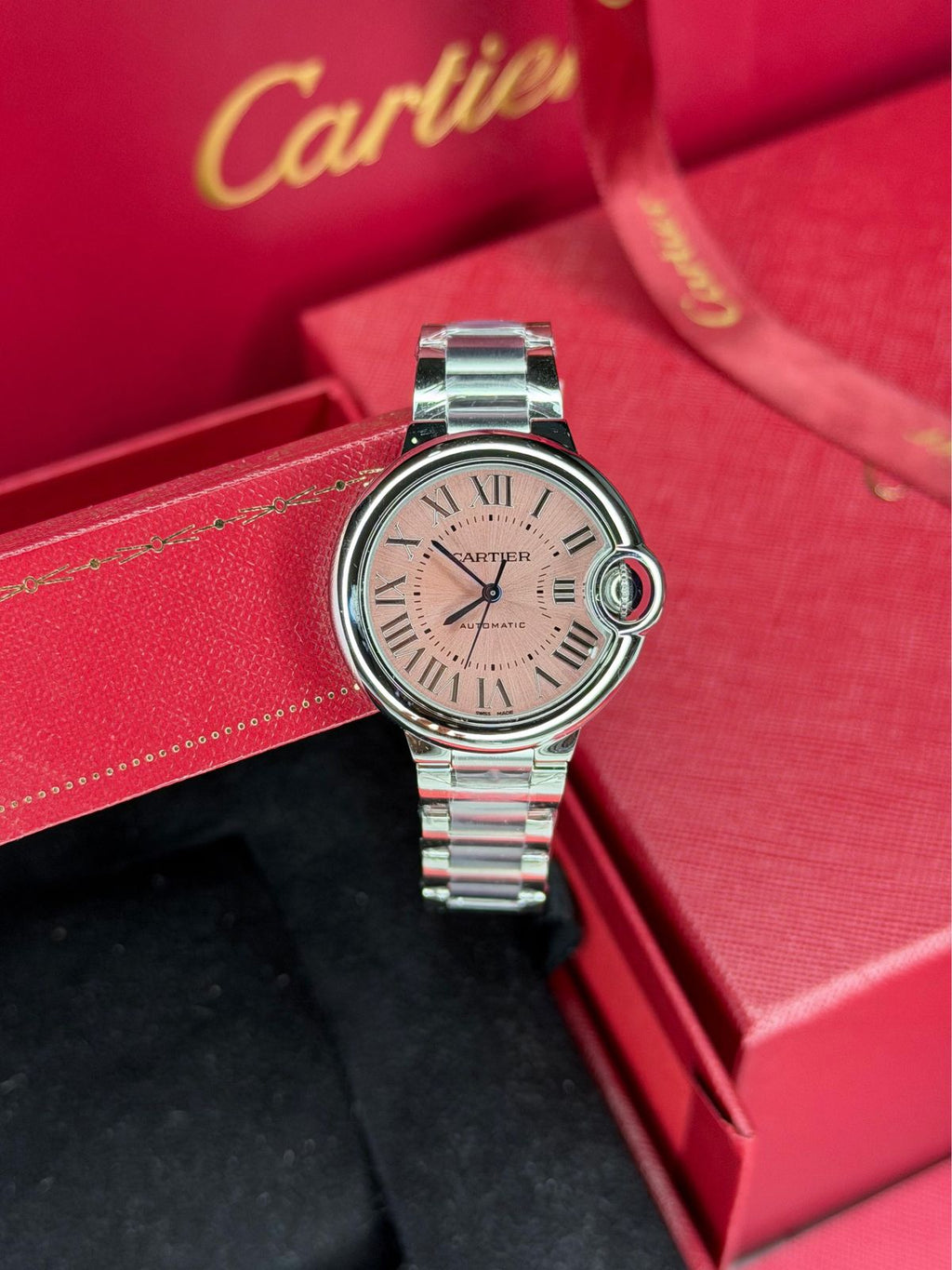 Cartier femmes ballon silver boite simple