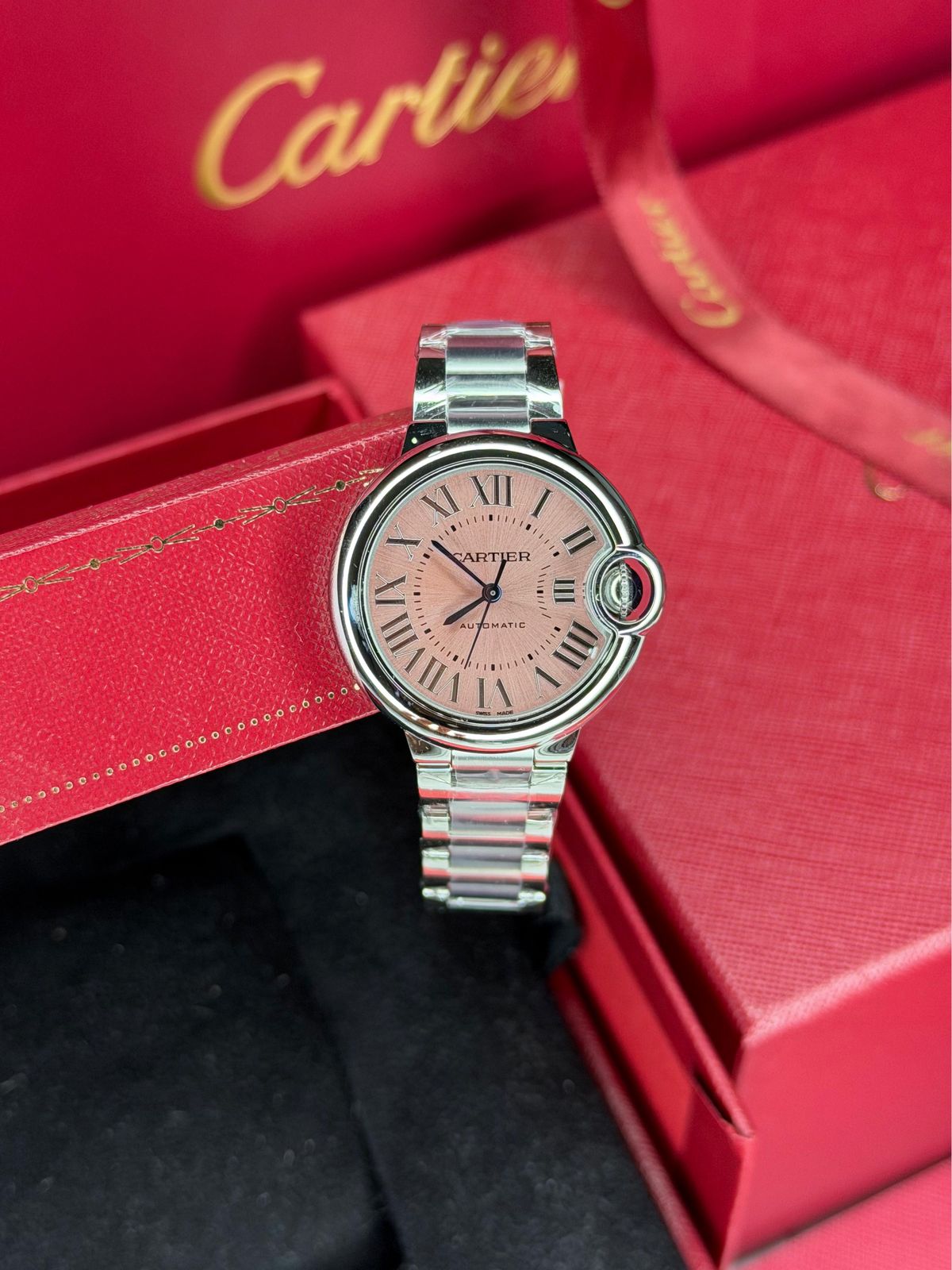 Cartier femmes ballon silver boite simple